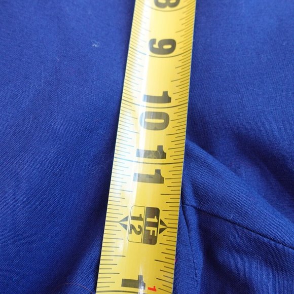 FRANCES VALENTINE Pants Womens Size 4 Blue Cotton Dress Navy Trouser 26x25‎ - Picture 5 of 11